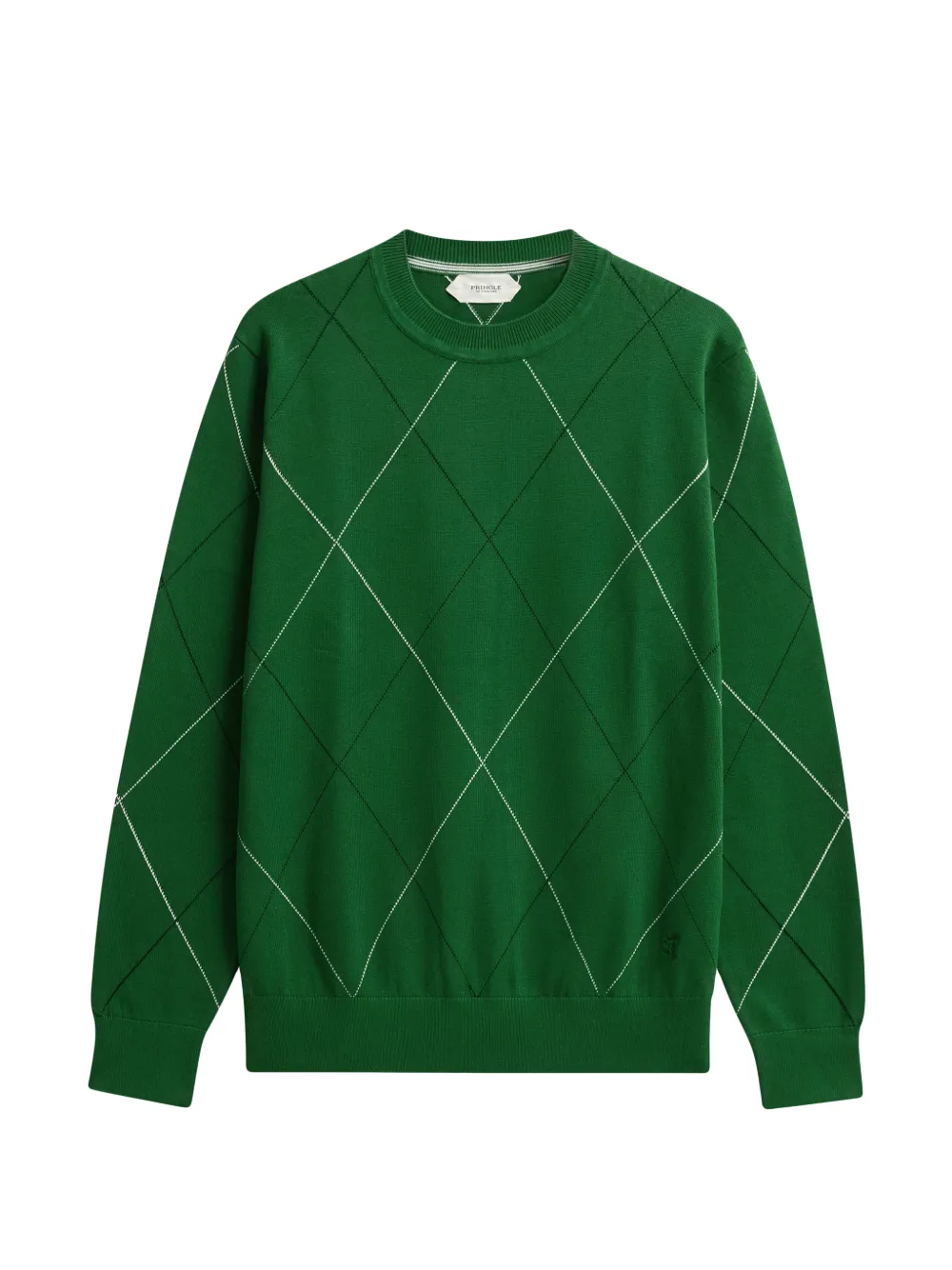 Pringle of Scotland Argyle-pattern intarsia sweater Groen
