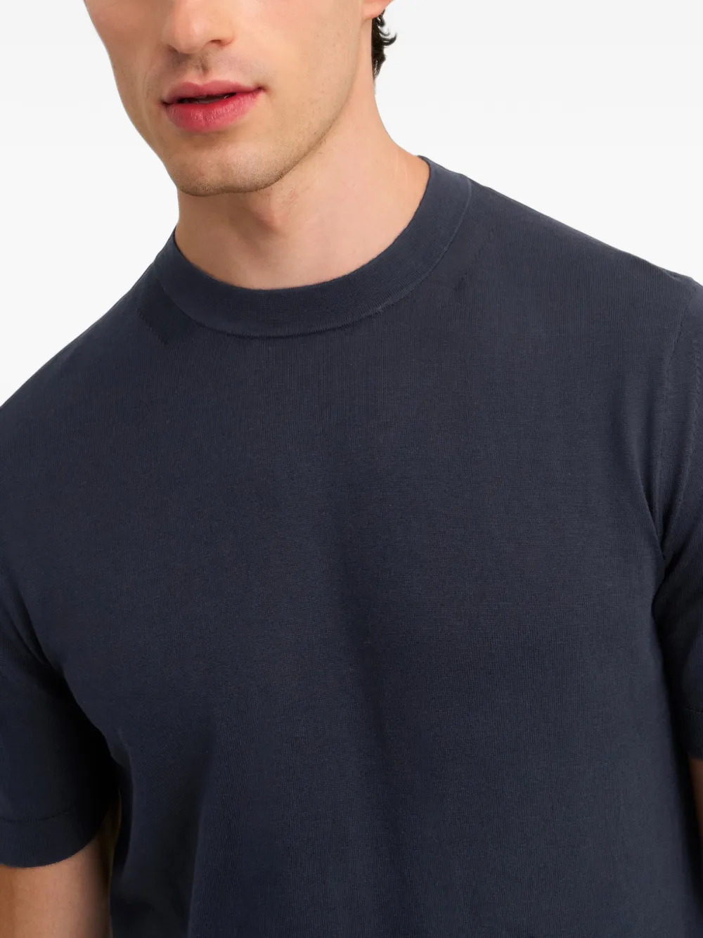 Pringle of Scotland knitted T-shirt Blauw