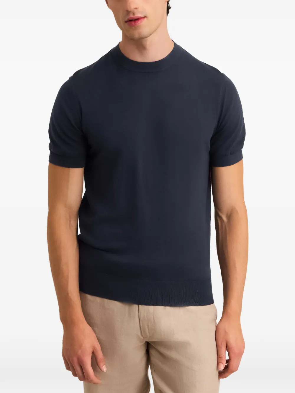 Pringle of Scotland knitted T-shirt Blauw