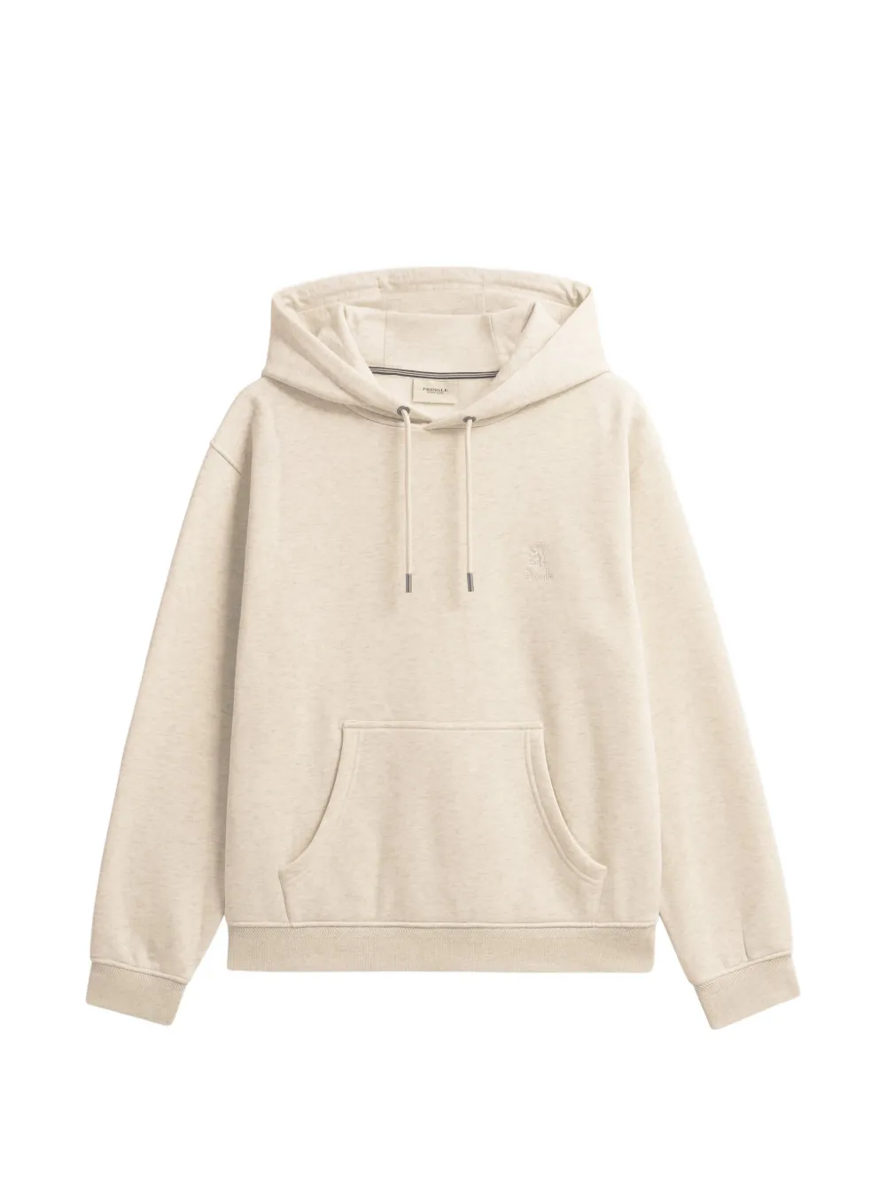 Pringle of Scotland logo-embroidered drawstring hoodie - Nude