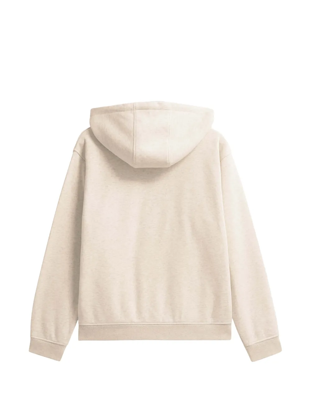 Pringle of Scotland logo-embroidered drawstring hoodie Beige