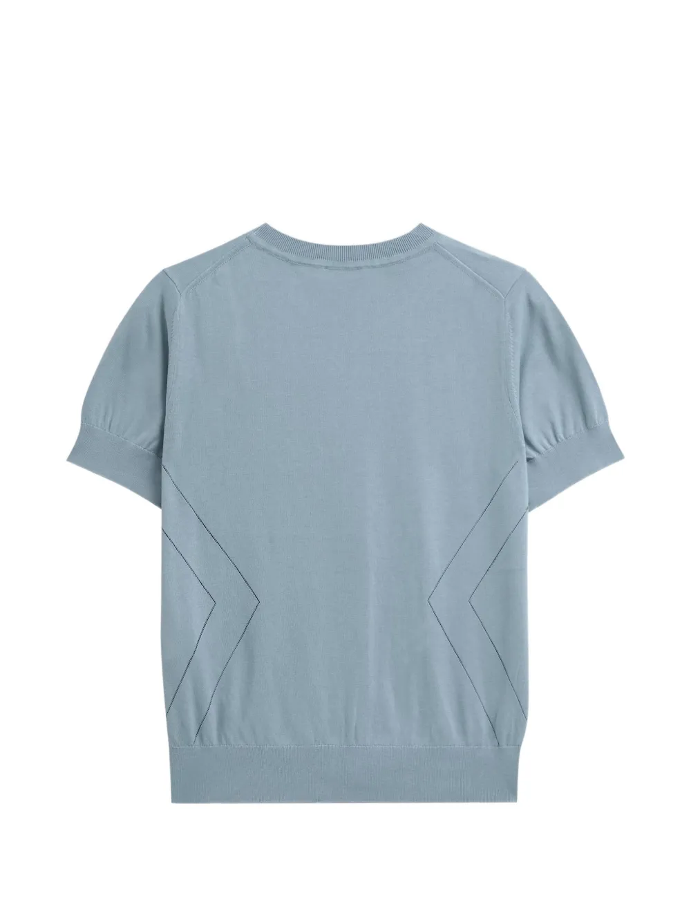 Pringle of Scotland pointelle-knit T-shirt Blauw
