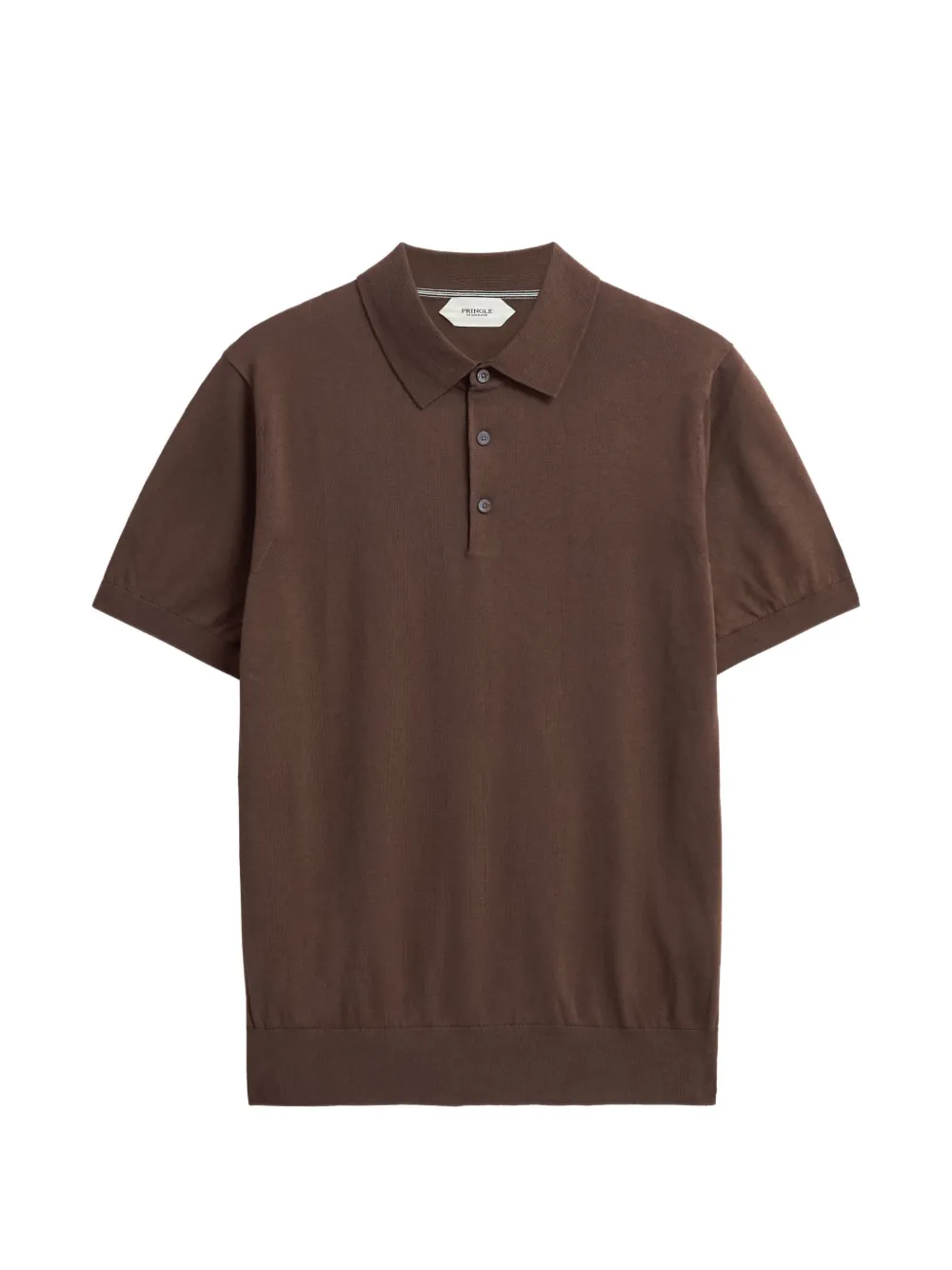 Pringle of Scotland knitted short-sleeve polo shirt Bruin