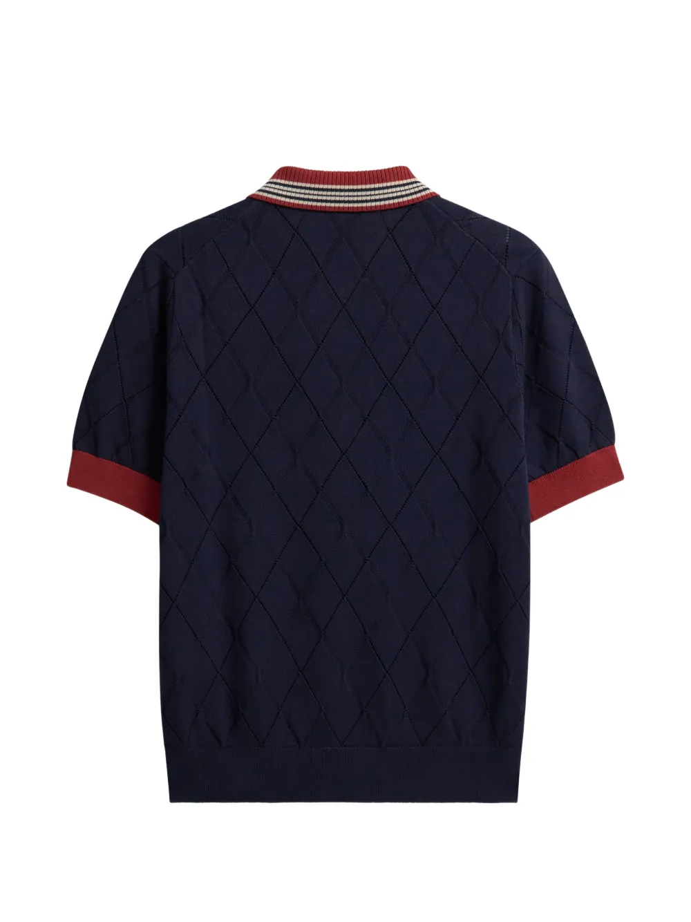 Pringle of Scotland Argyle-textured polo top Blauw