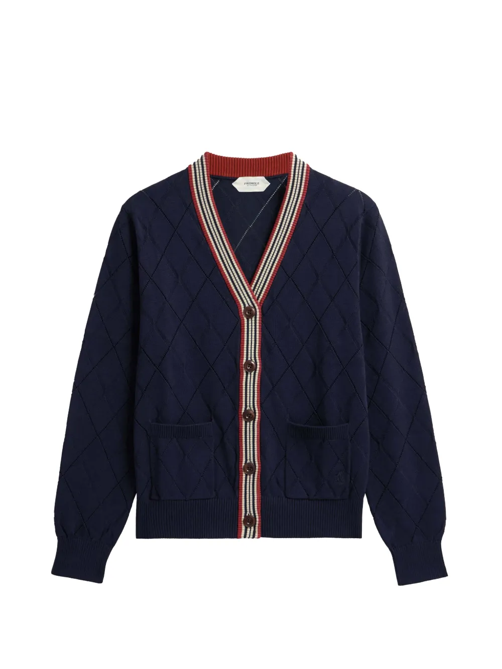 Pringle of Scotland textured Argyle-pattern cardigan - Blau