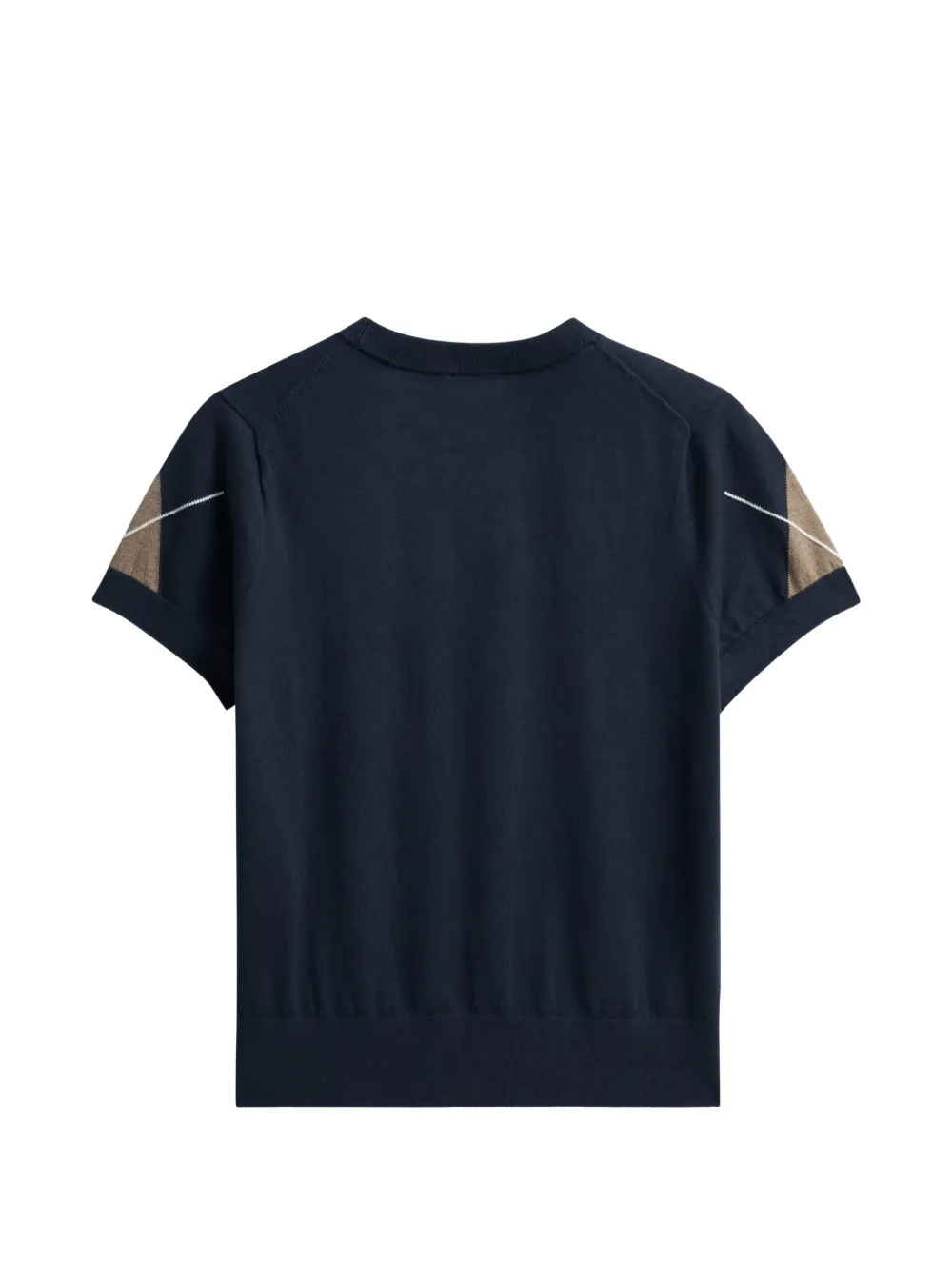 Pringle of Scotland Argyle-pattern short-sleeve T-shirt Blauw
