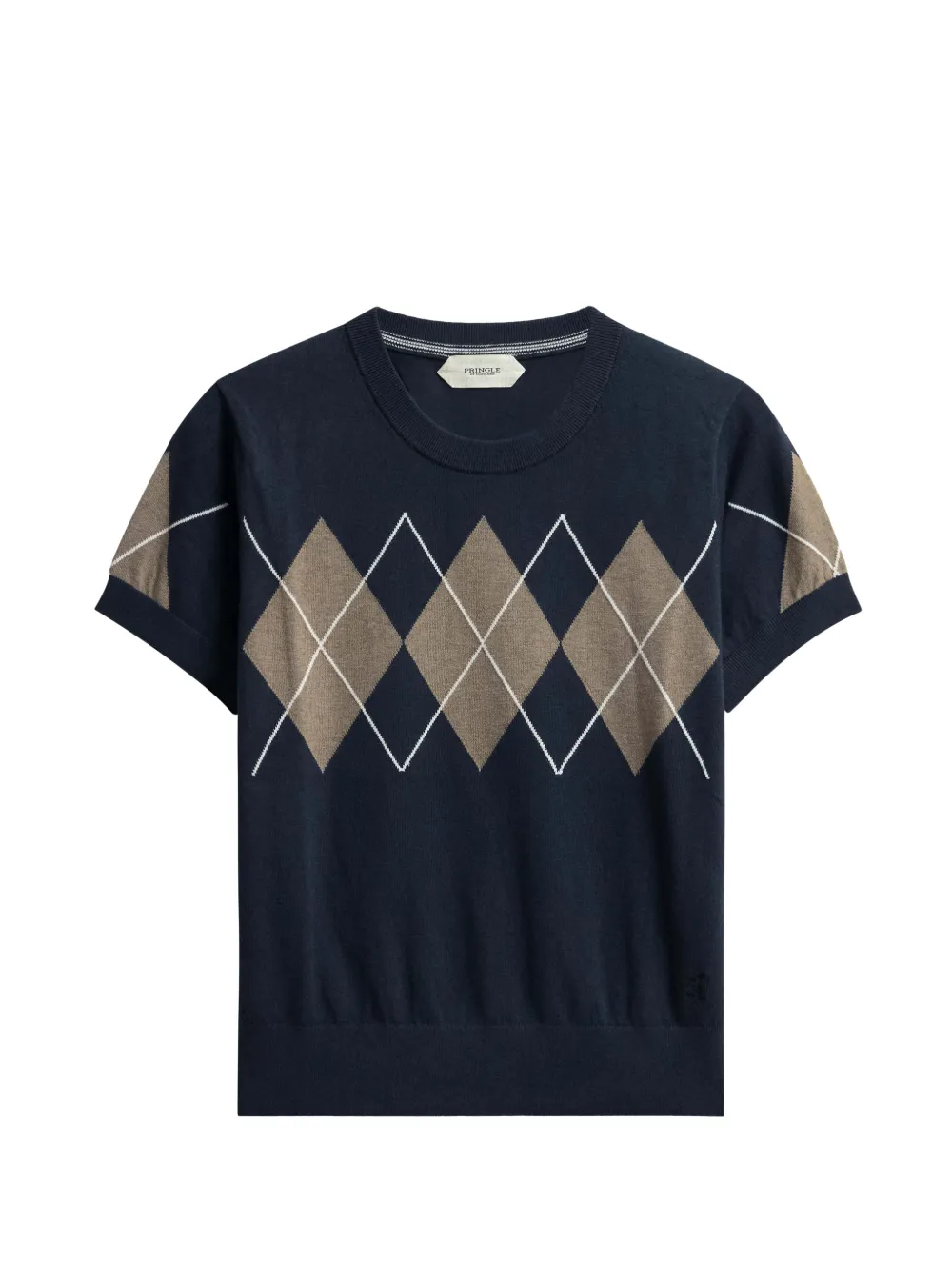 Pringle of Scotland Argyle-pattern short-sleeve T-shirt - Bleu Pringle of Scotland Argyle-pattern short-sleeve T-shirt - Bleu