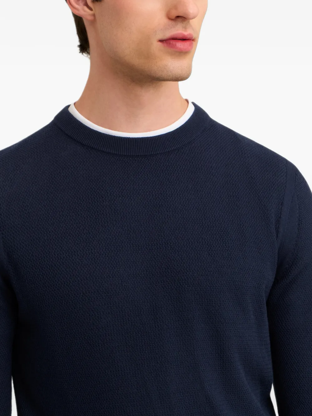 Pringle of Scotland diamond-stitch sweater Blauw