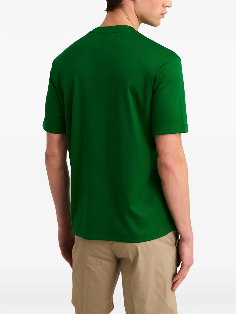 Pringle of Scotland logo-rubberised supima-cotton T-shirt Groen
