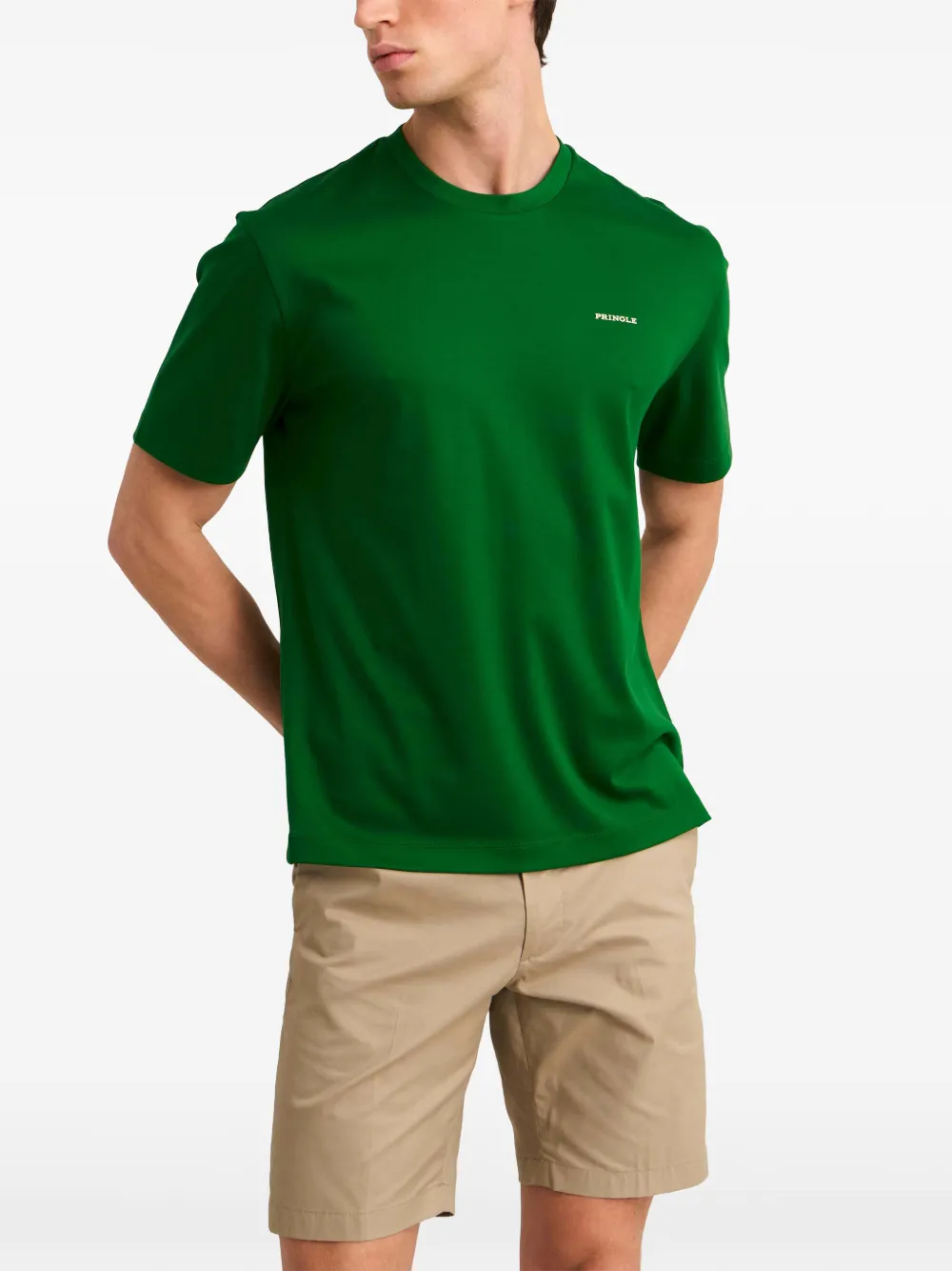Pringle of Scotland logo-rubberised supima-cotton T-shirt Groen