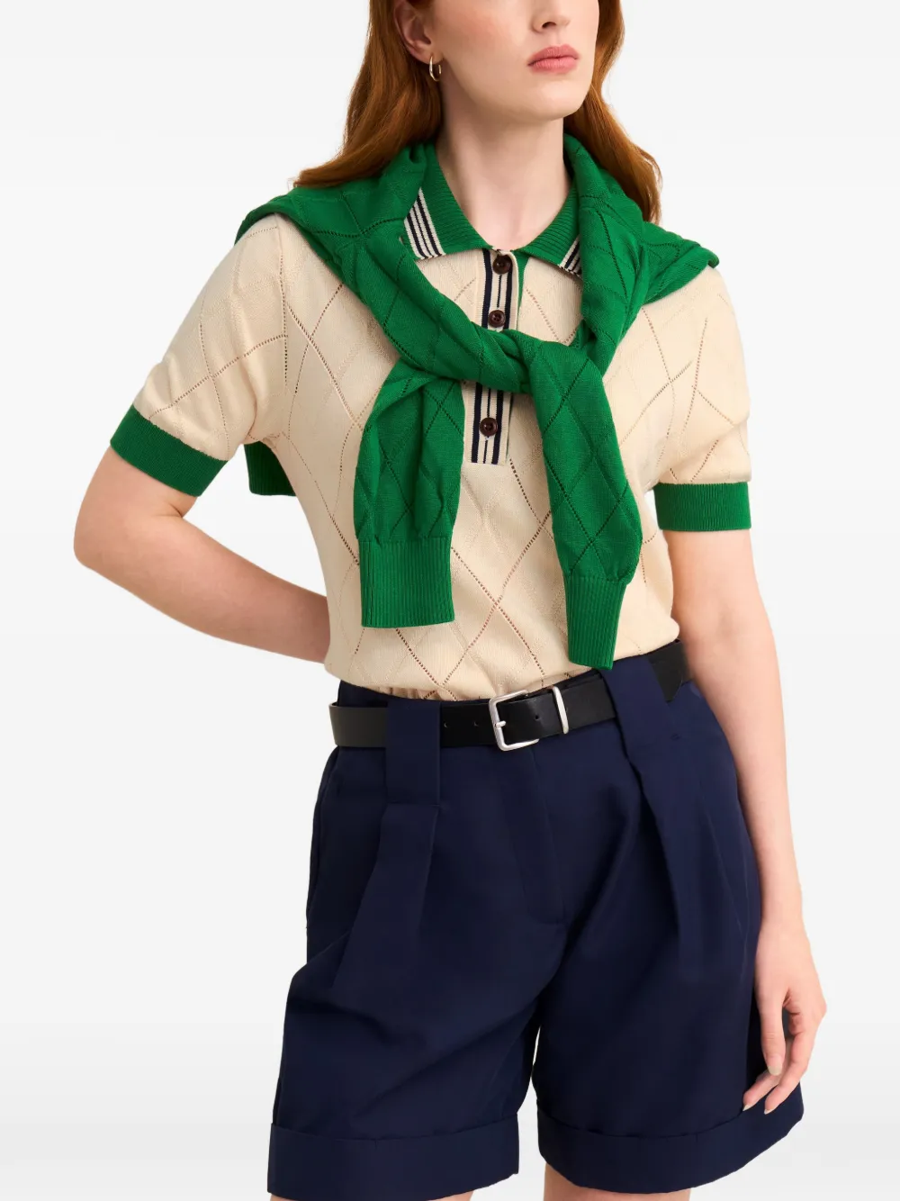 Pringle of Scotland Argyle polo shirt Beige