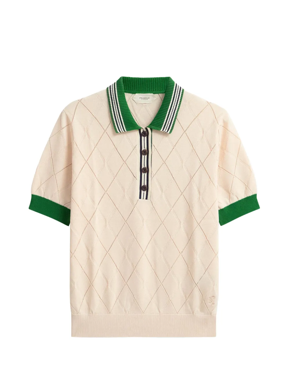 Pringle of Scotland Argyle polo shirt Beige