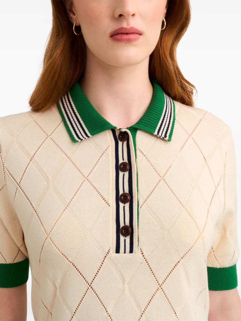 Pringle of Scotland Argyle polo shirt Beige