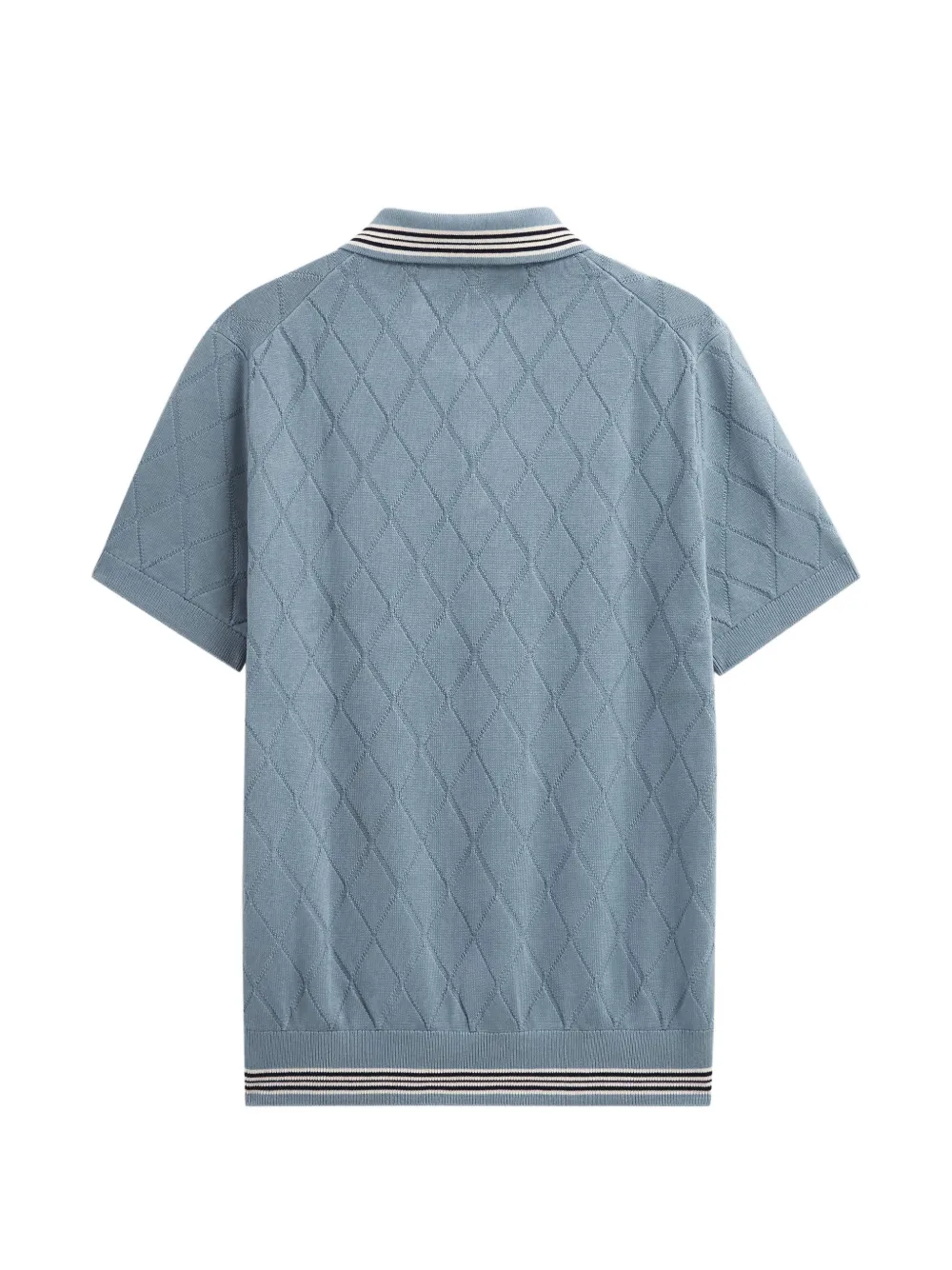 Pringle of Scotland Argyle-knit polo shirt Blauw