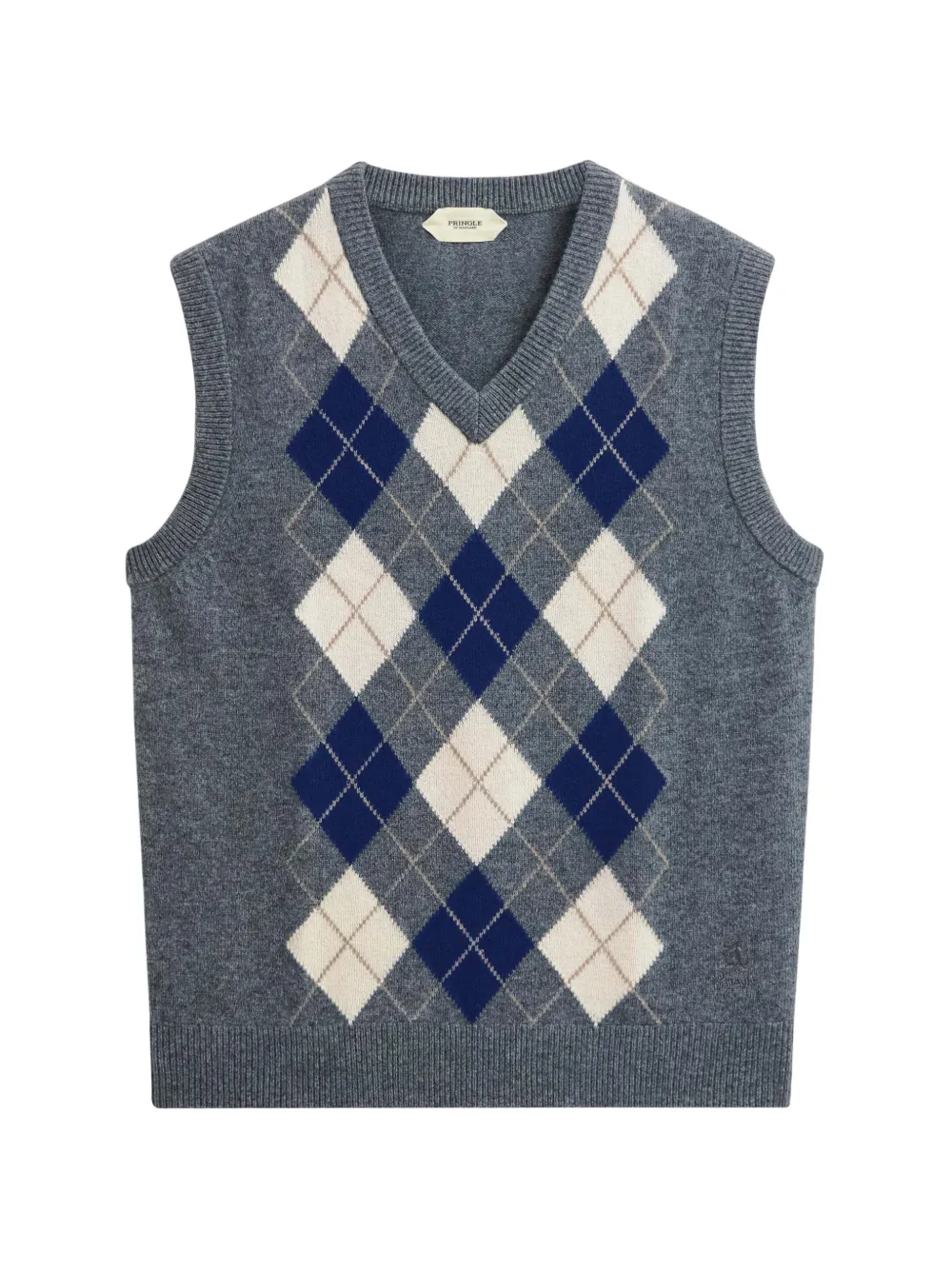 Pringle of Scotland Argyle-pattern V-neck vest - Gris