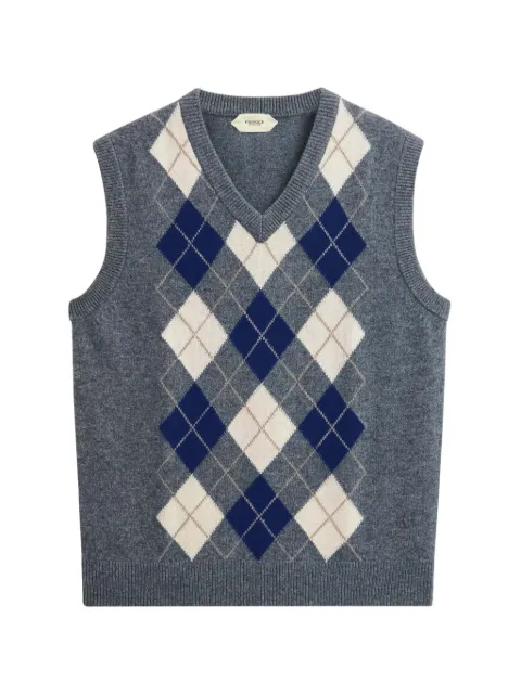 Pringle of Scotland Argyle-pattern V-neck vest