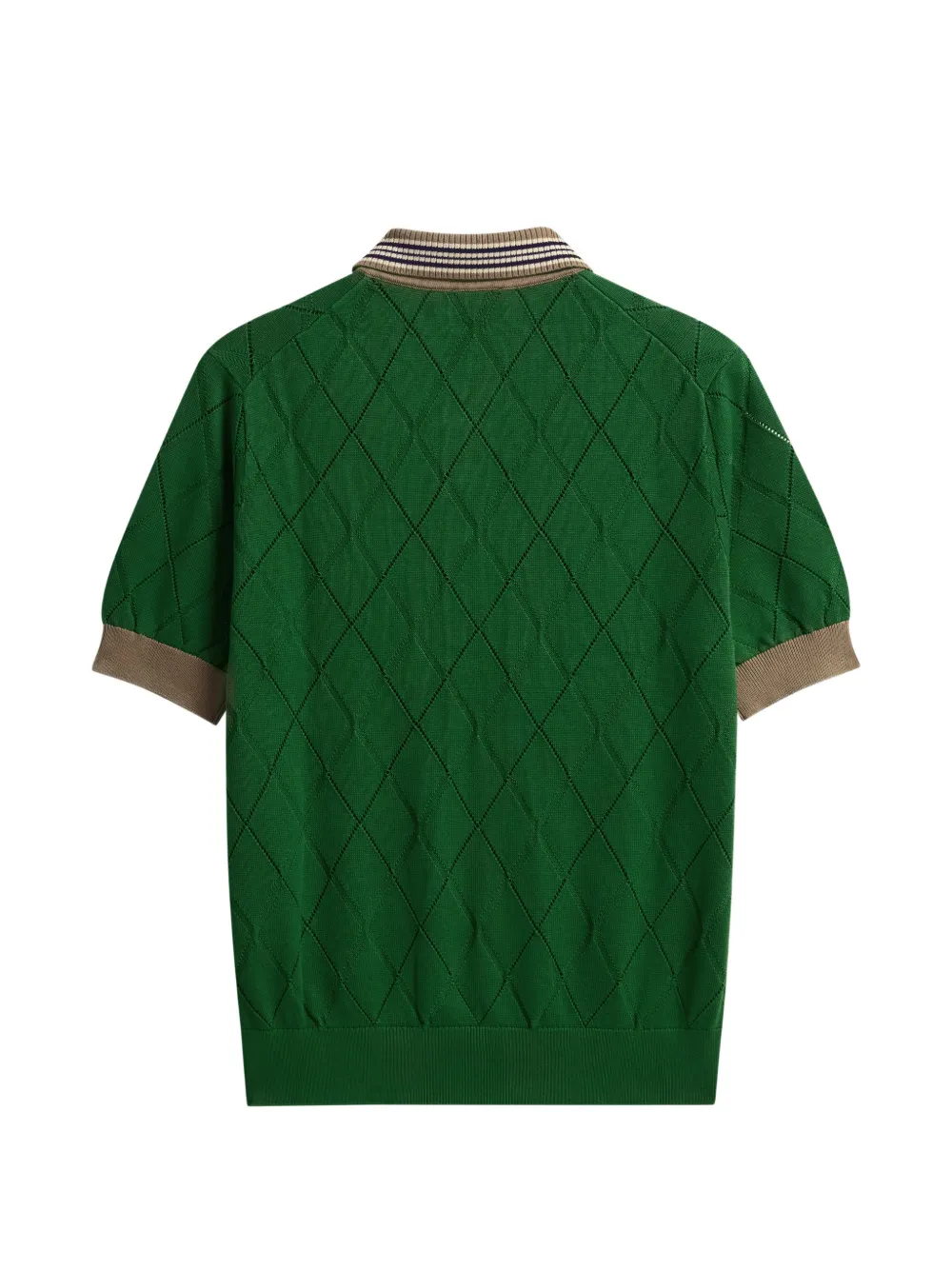 Pringle of Scotland Argyle-textured polo top Groen