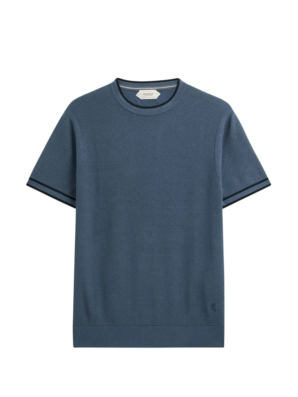 Pringle of Scotland diamond-stitch T-shirt - Blau