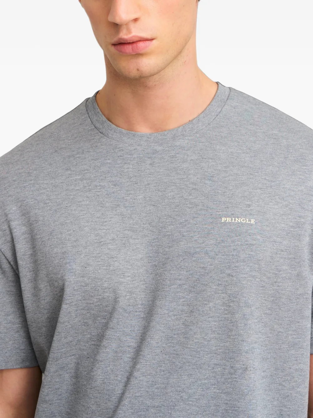 Pringle of Scotland logo-print cotton T-shirt Grijs