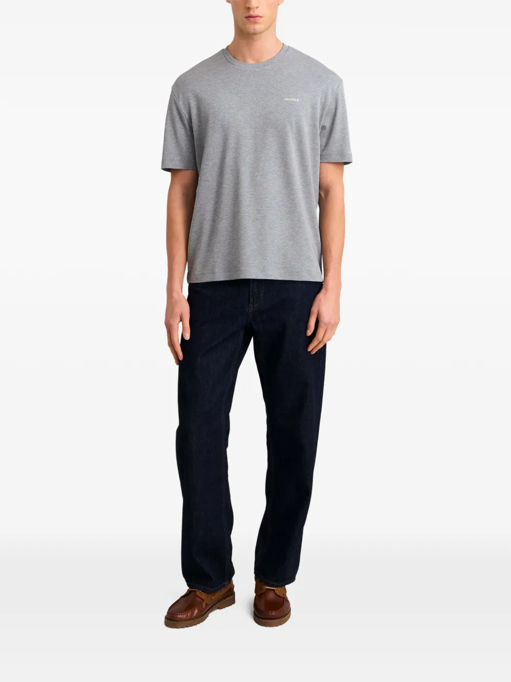 Pringle of Scotland logo-print cotton T-shirt Grijs
