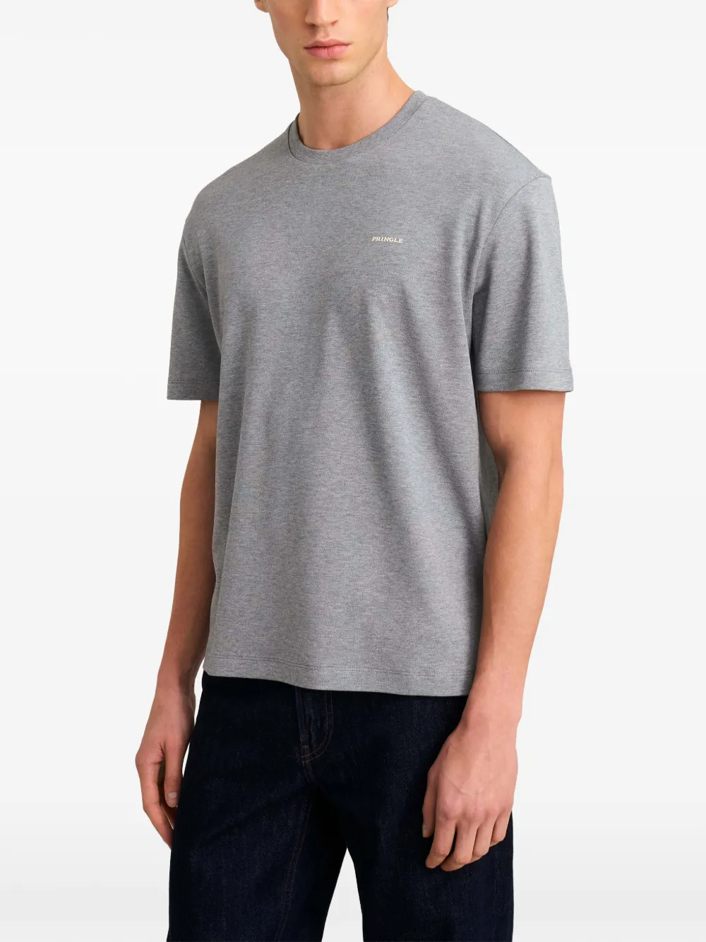 Pringle of Scotland logo-print cotton T-shirt Grijs
