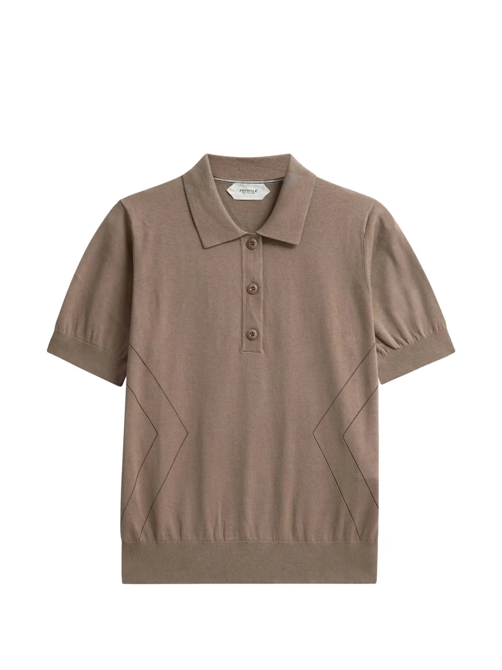 Pringle of Scotland pointelle-knit polo top Bruin