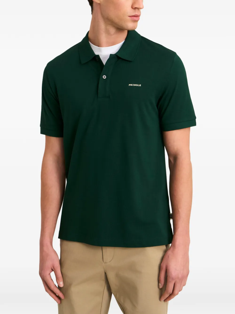 Pringle of Scotland cotton-modal polo shirt Groen