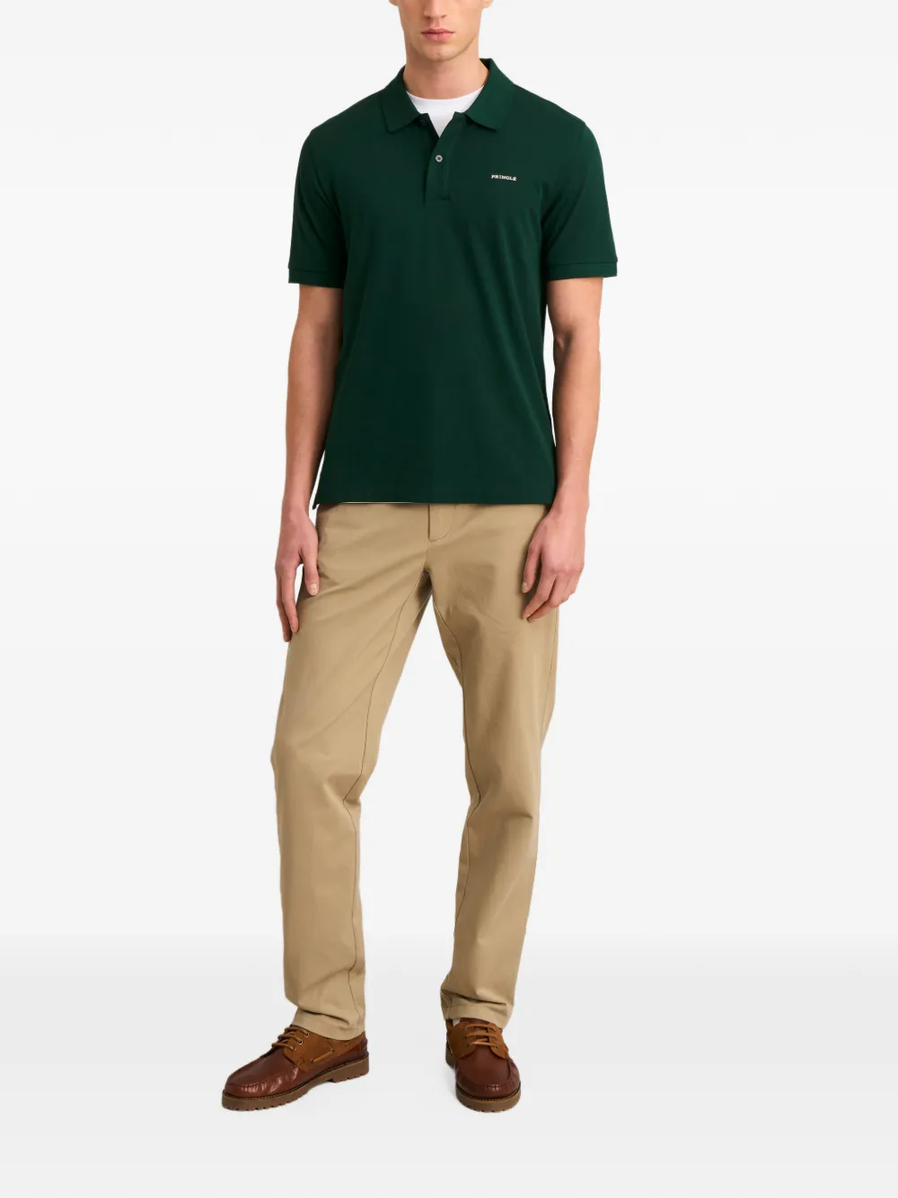 Pringle of Scotland cotton-modal polo shirt Groen