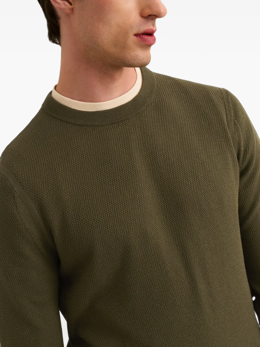 Pringle of Scotland diamond-stitch sweater Groen