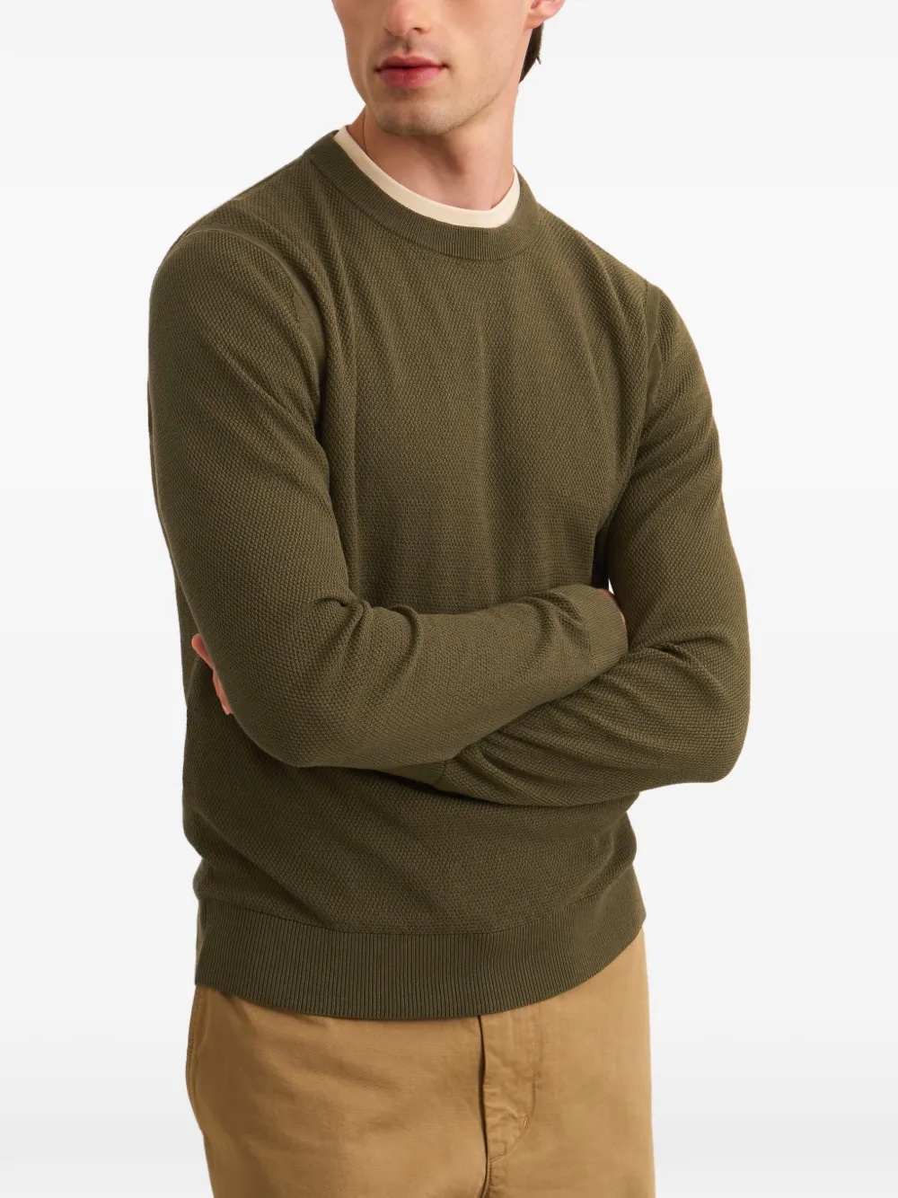 Pringle of Scotland diamond-stitch sweater Groen