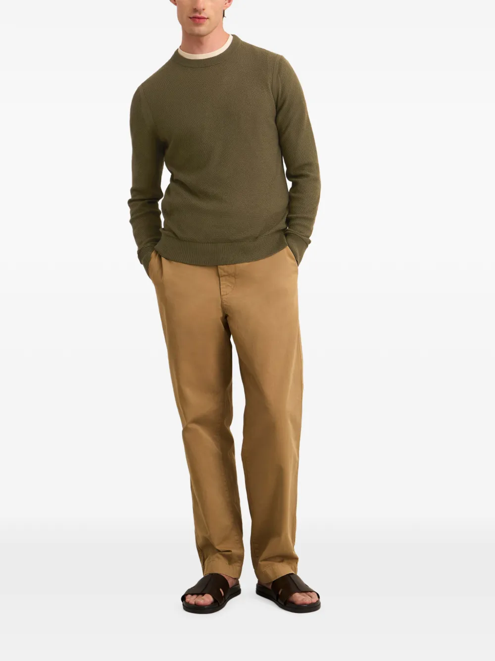 Pringle of Scotland diamond-stitch sweater Groen
