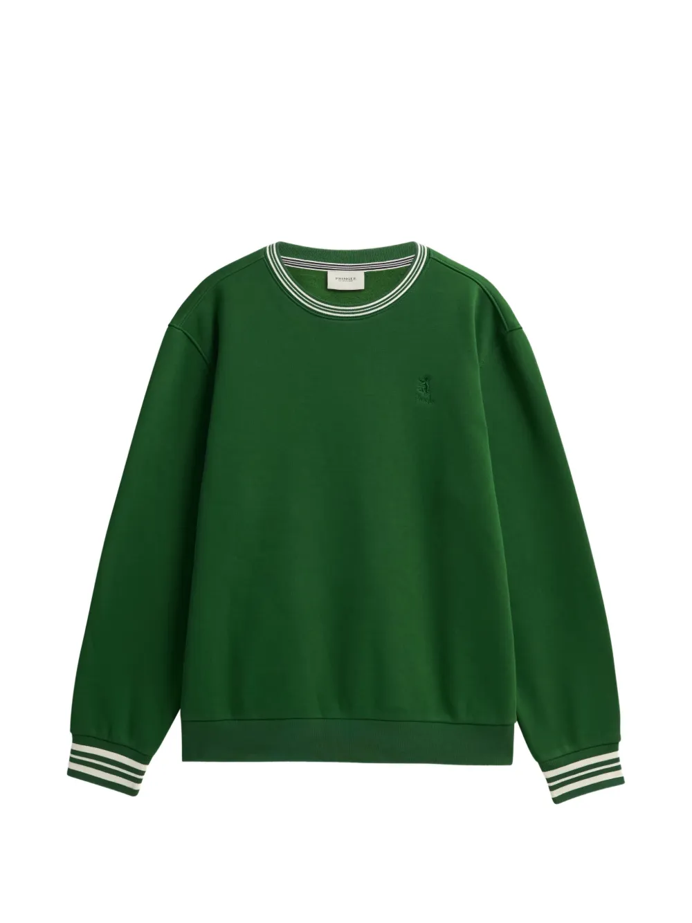 Pringle of Scotland crew-neck striped-trim sweatshirt Groen