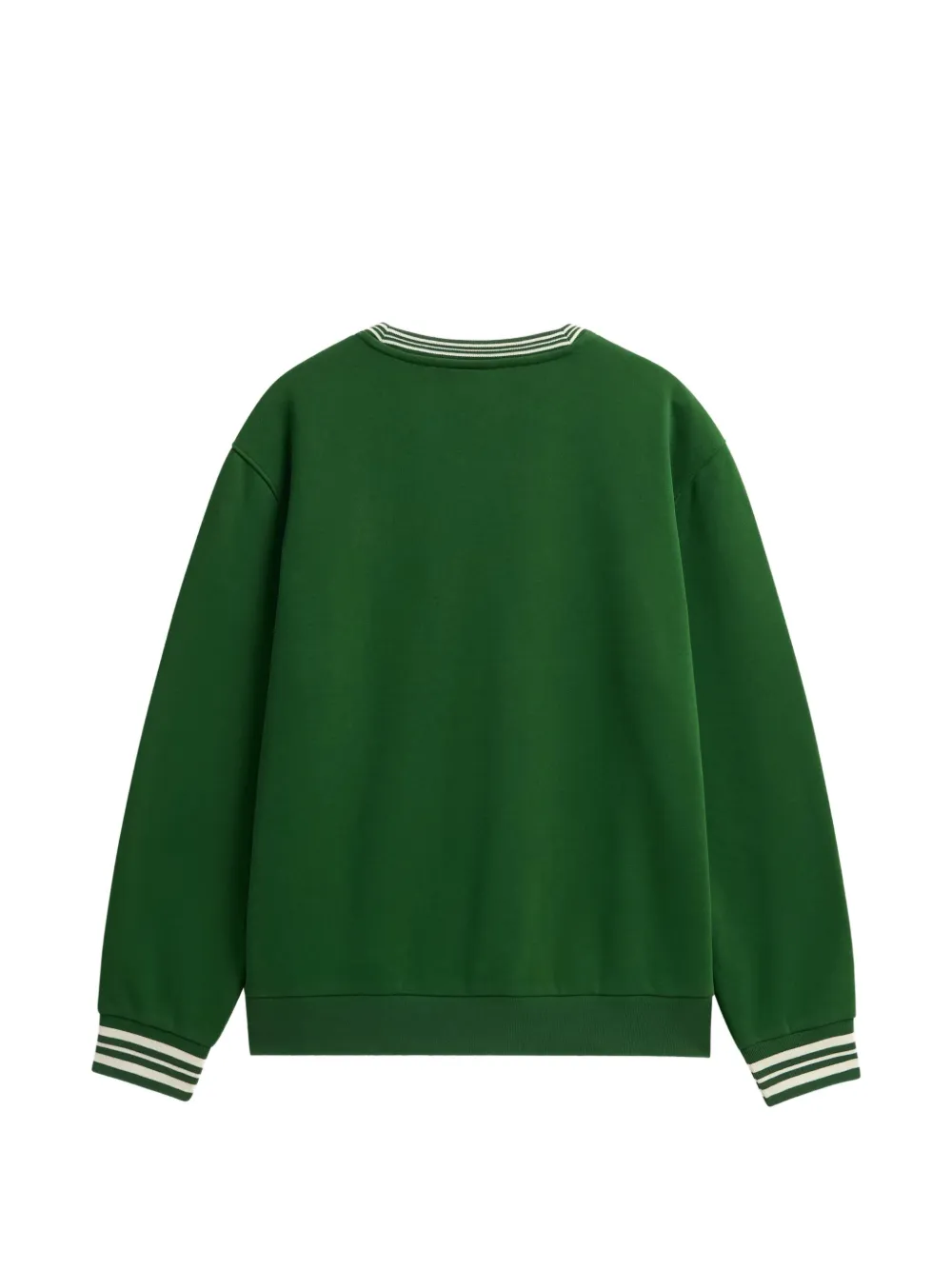 Pringle of Scotland crew-neck striped-trim sweatshirt Groen