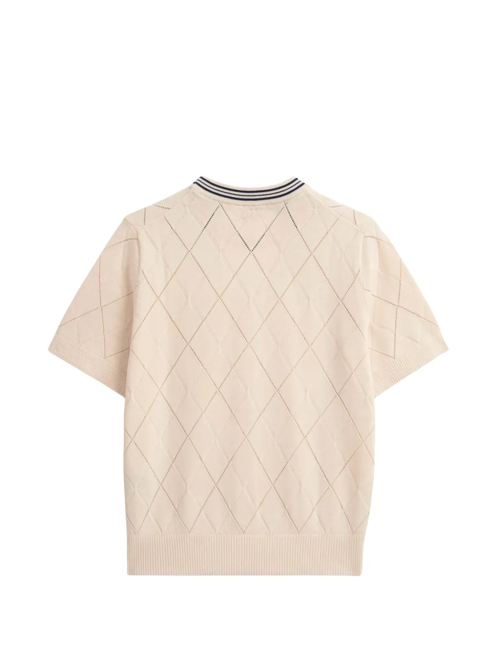 Pringle of Scotland Argyle-textured T-shirt Beige