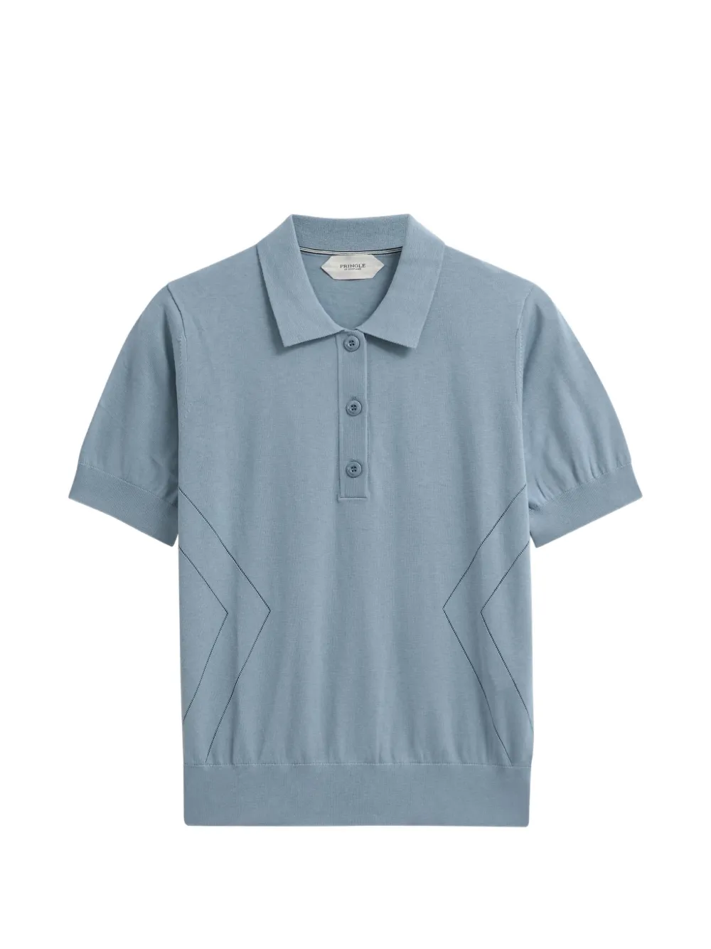 Pringle of Scotland pointelle-knit polo top - Blau