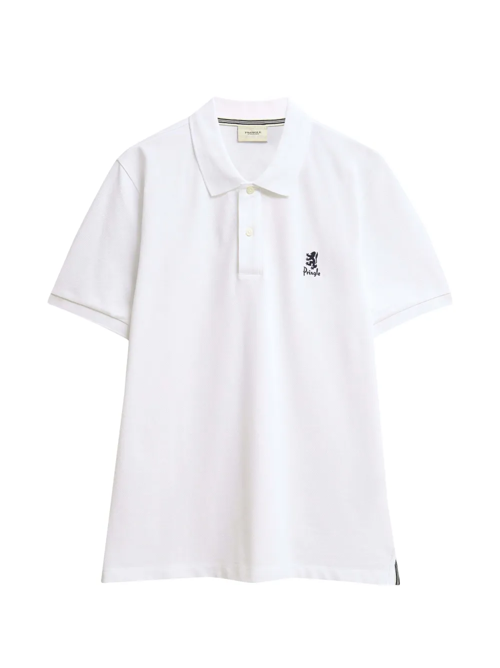 Pringle of Scotland embroidered-logo piqué polo shirt - Weiß