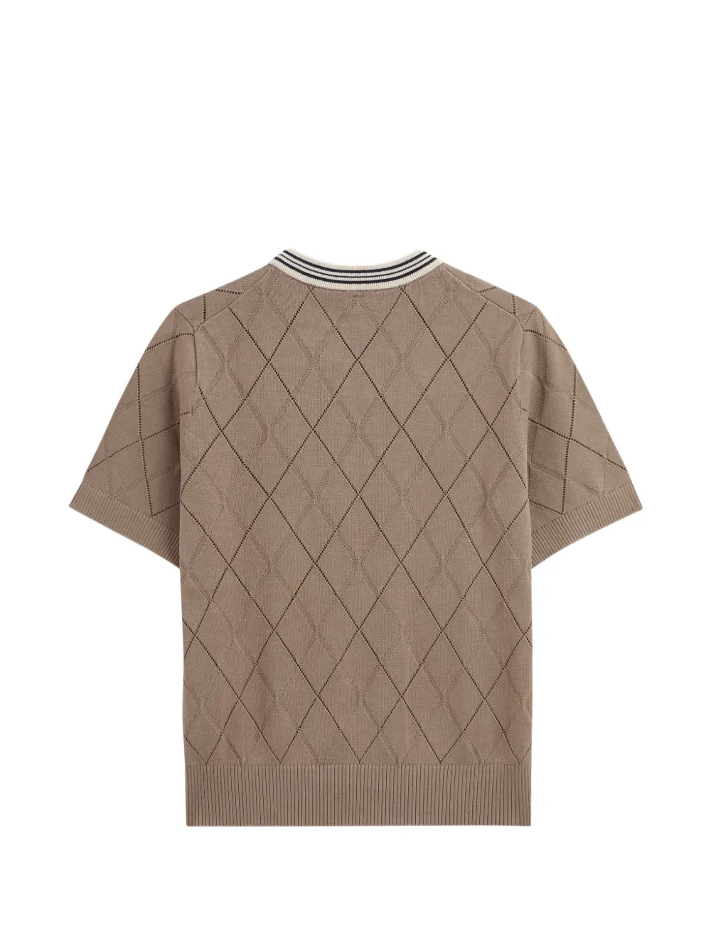 Pringle of Scotland Argyle-textured T-shirt Bruin