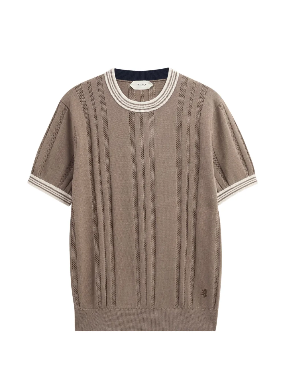 Pringle of Scotland textured-knit T-shirt - Braun
