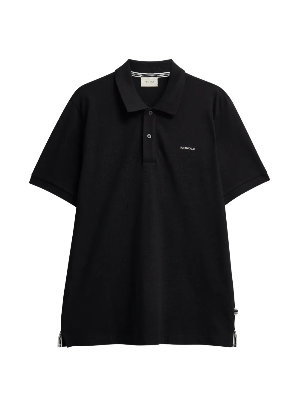 Pringle of Scotland logo-rubberised short-sleeved polo shirt - Schwarz