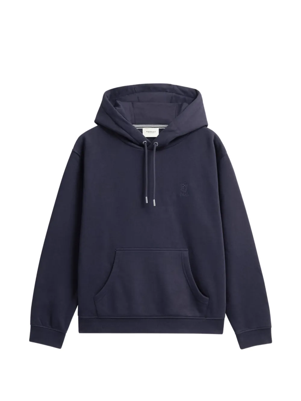 Pringle of Scotland logo-embroidered hoodie - Blau
