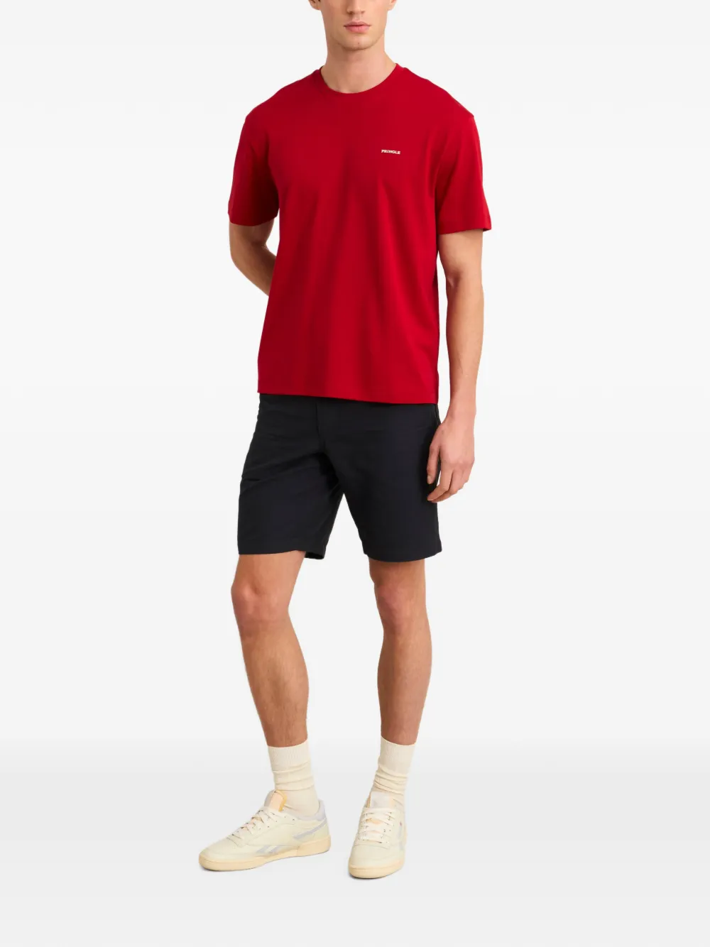Pringle of Scotland logo-print cotton T-shirt - Rot
