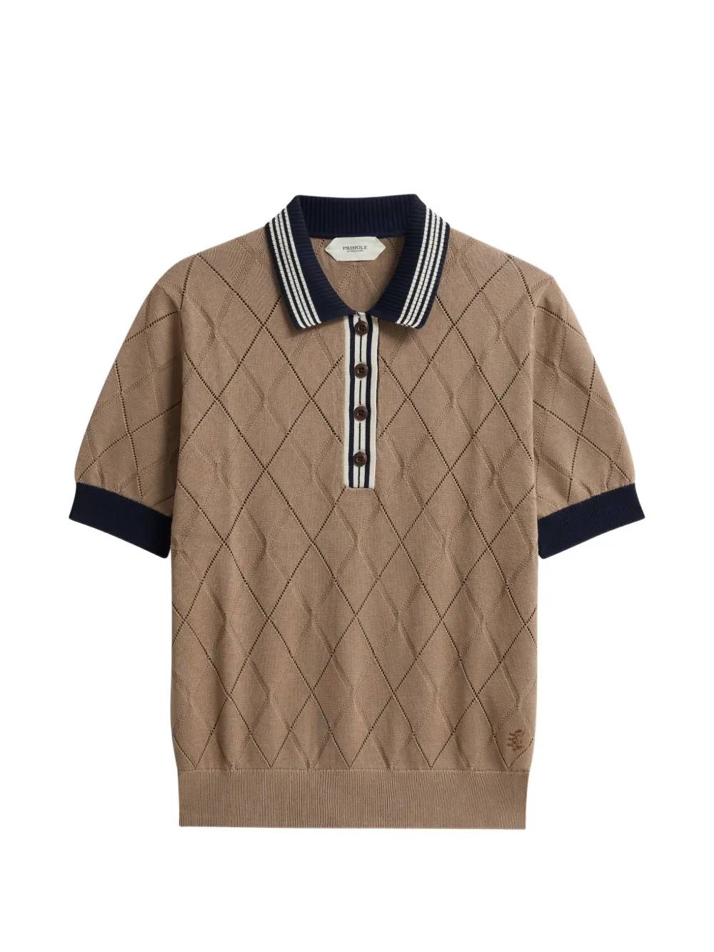 Pringle of Scotland Argyle-patterned polo top Bruin