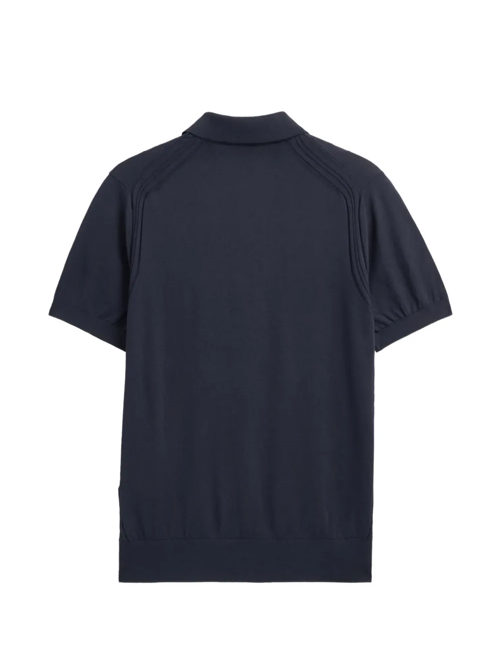 Pringle of Scotland short-sleeve knitted polo shirt Blauw