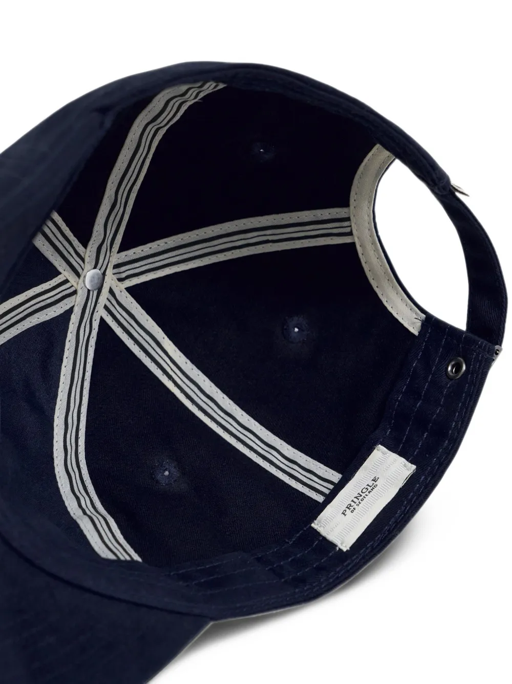 Pringle of Scotland lion-embroidered cotton baseball cap Blauw