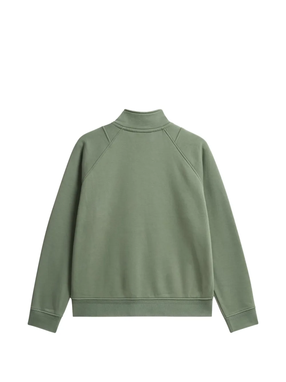 Pringle of Scotland Sweater met halve rits en geborstelde binnenkant Groen