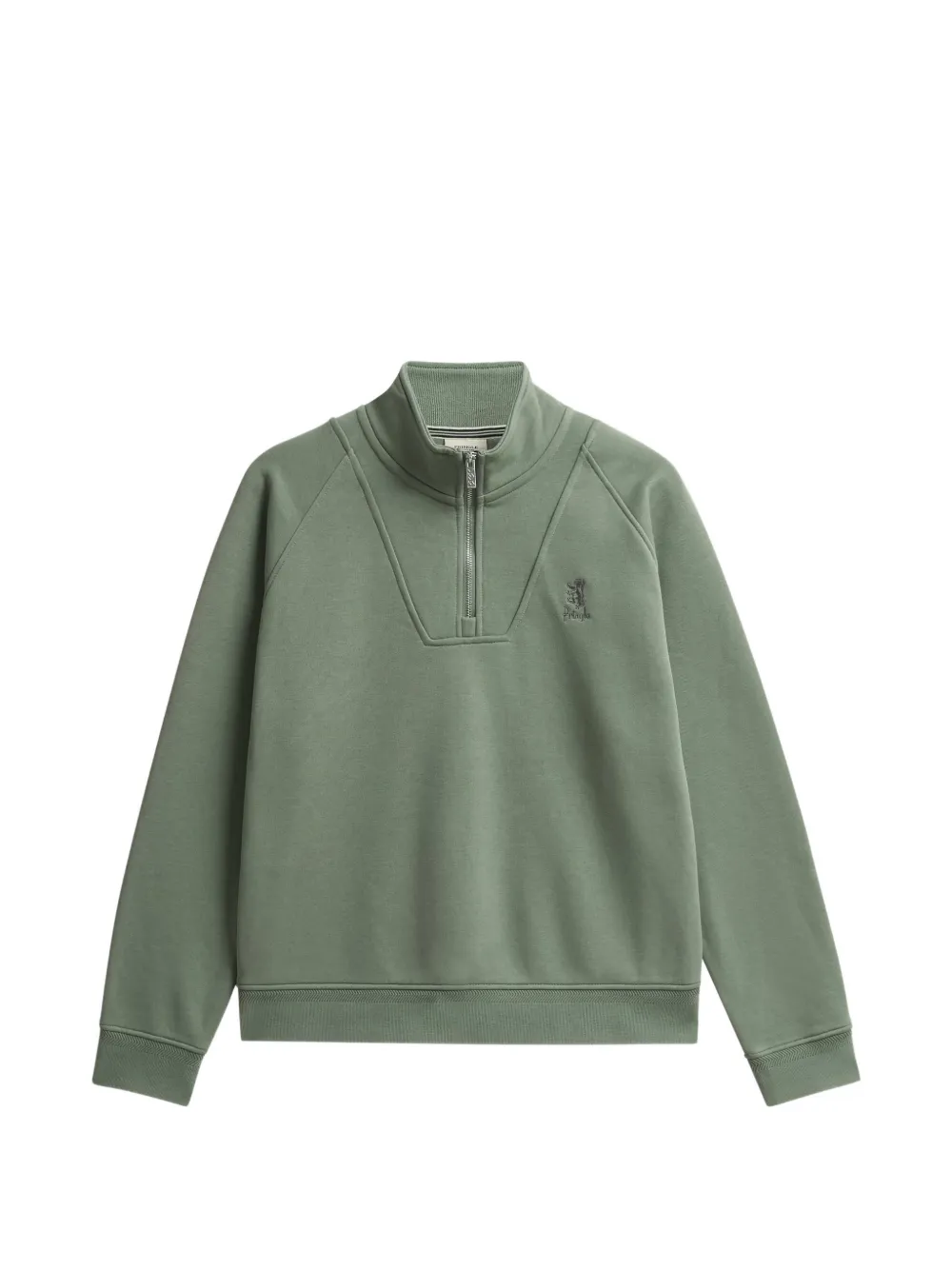 Pringle of Scotland brushed-back half-zip sweatshirt - Grün