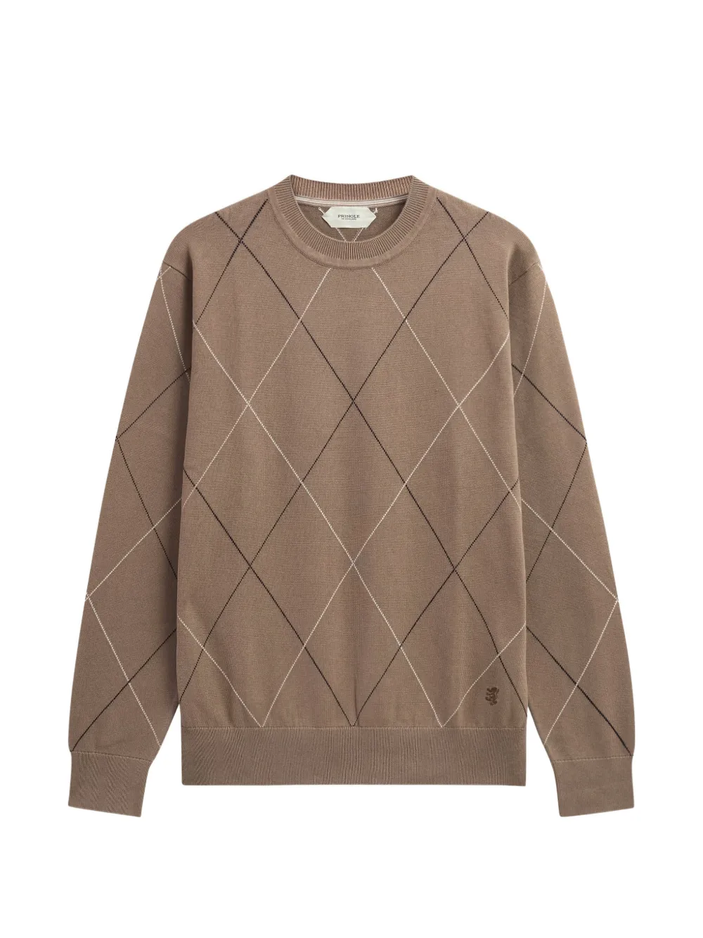 Pringle of Scotland Argyle pattern intarsia sweater Bruin