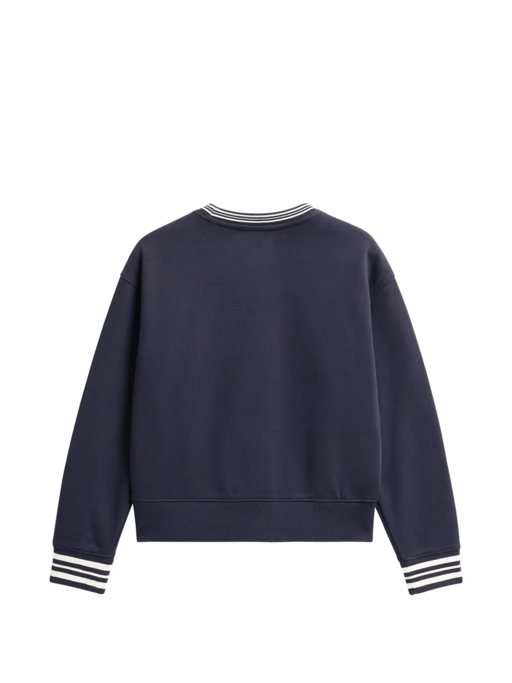 Pringle of Scotland logo-embroidered stripe-trim sweatshirt Blauw