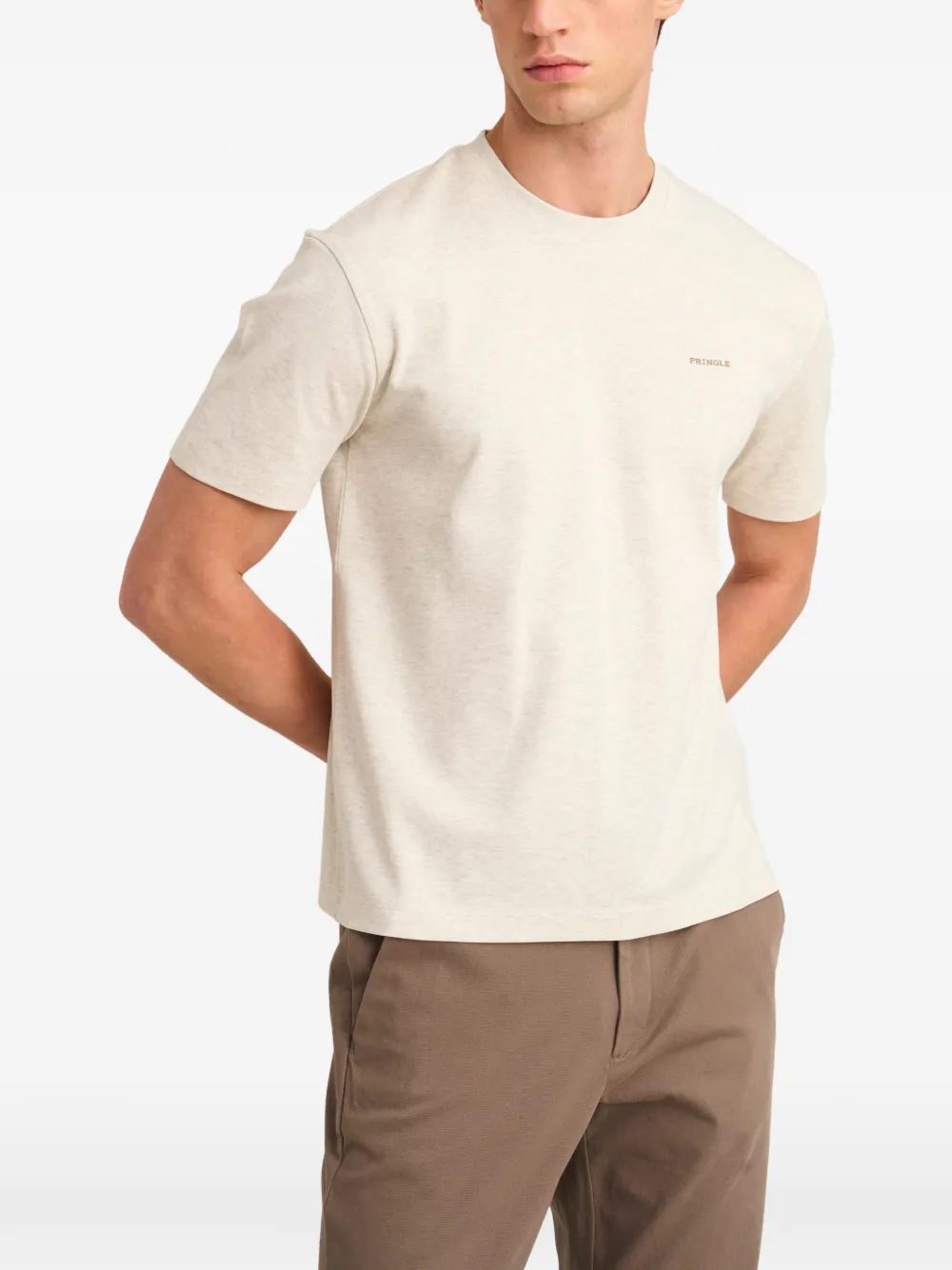 Pringle of Scotland logo-rubberised cotton T-shirt Wit