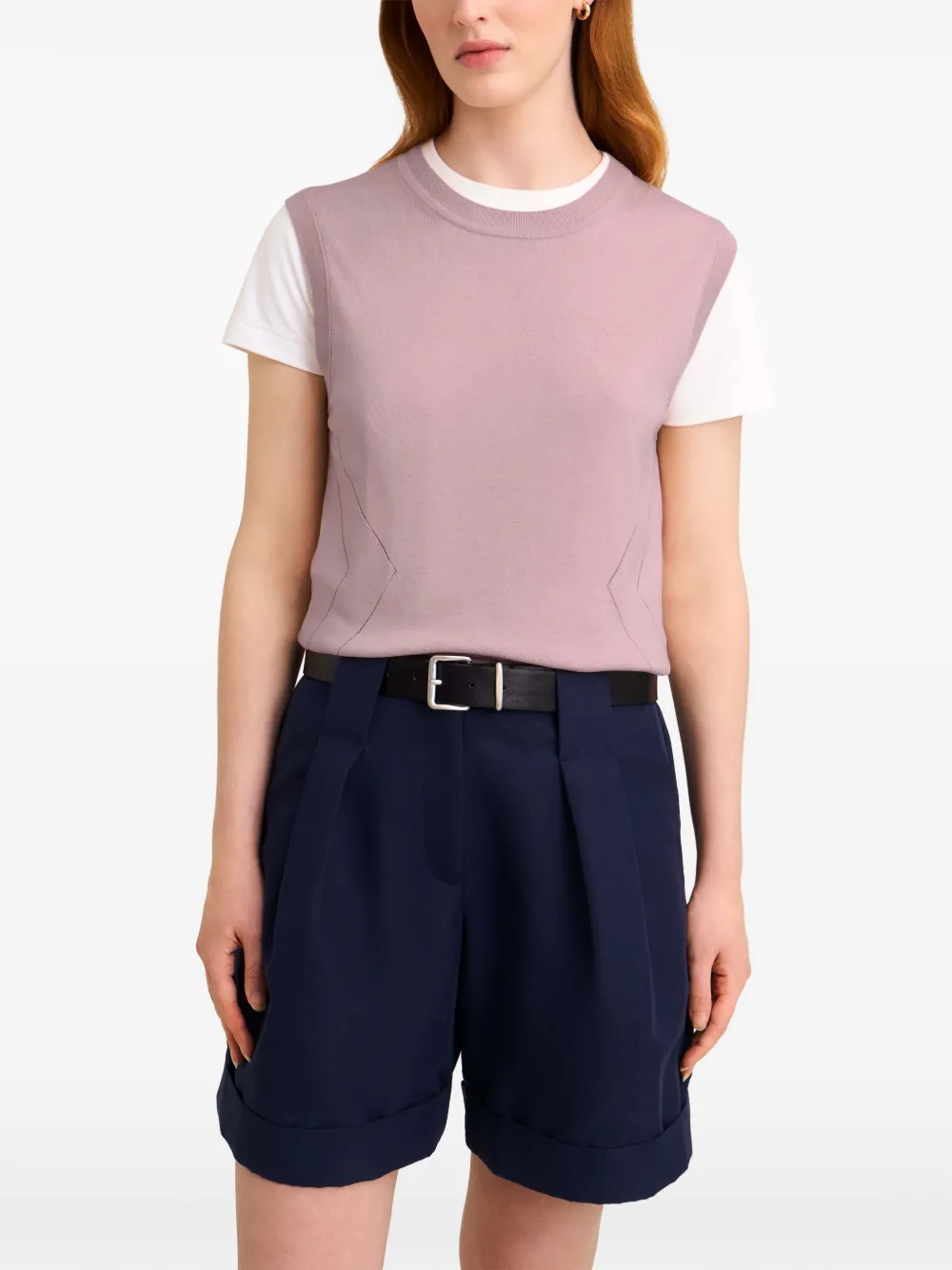 Pringle of Scotland pointelle-knit vest Roze